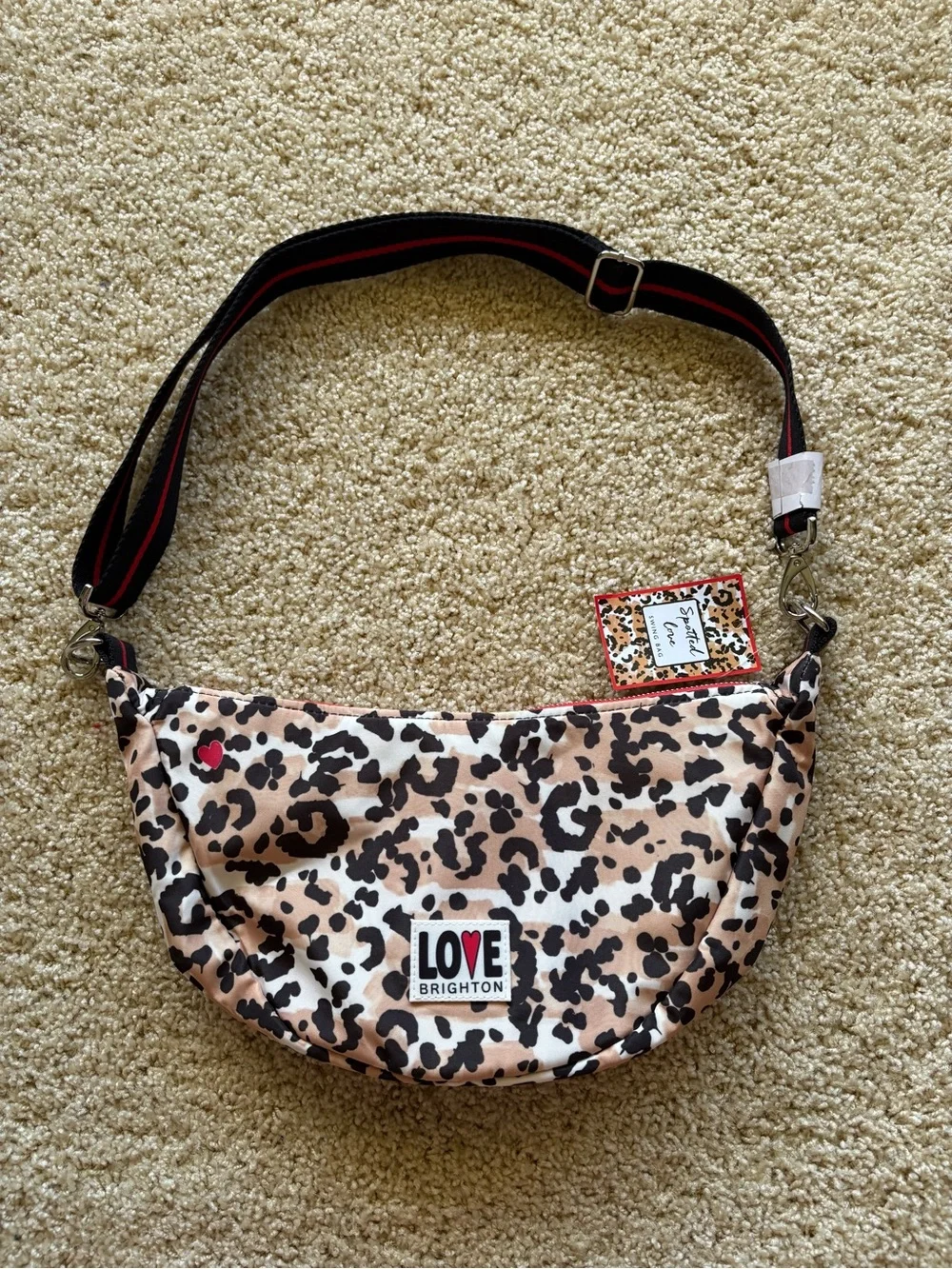 Brighton Spotted Love‎ Swing Bag Leopard Print Crossbody Purse NWT